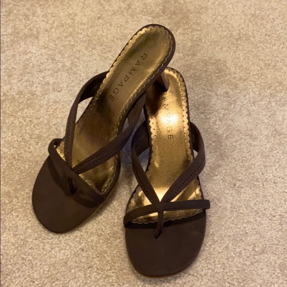 Brown strappy shoes